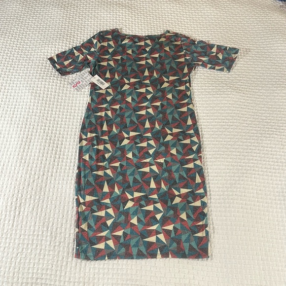 LuLaRoe Women’s Julia Dress/Size: Small/Color: Multi Geometric Pattern (NWT) - Picture 6 of 10